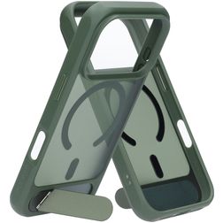 Mobiparts Hardcover iPhone 18 Pro MagSafe Hardcase Backcover mit Ständer - Satin Green