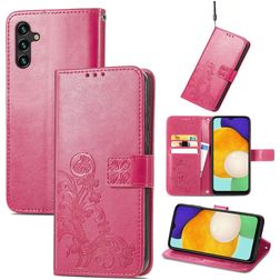 Mobigear Clover Samsung Galaxy A13 5G Hülle Klapphülle Geldbörse - Magenta