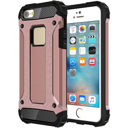Mobigear Outdoor iPhone 5 Hülle Hardcase Backcover Stoßfest - Roségold