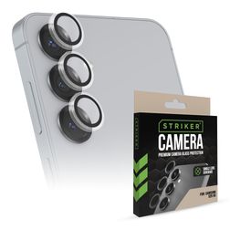 Striker Single Lens Samsung Galaxy S25 Panzerglas Gehärtetes Glas Kameralinsen Schutz - Hüllenfreundlich - Schwarz