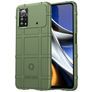 Mobigear Rugged Shield POCO X4 Pro 5G Hülle Flexibles TPU Backcover Stoßfest - Grün