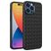 Mobigear Woven iPhone 14 Pro Hülle Flexibles TPU Backcover - Schwarz