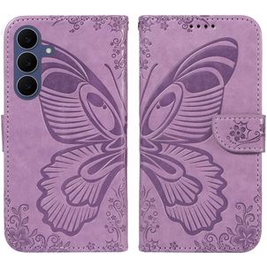 Mobigear Butterfly Samsung Galaxy S26 FE Hülle Klapphülle Geldbörse - Lila