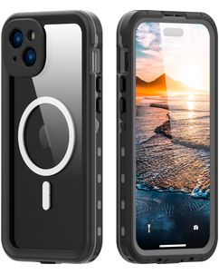 RedPepper Waterproof iPhone 15 Plus Wasserdicht MagSafe Hülle Hardcase Backcover Stoßfest - Schwarz