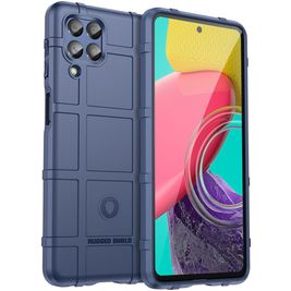 Mobigear Rugged Shield Samsung Galaxy M53 Hülle Flexibles TPU Backcover Stoßfest - Blau