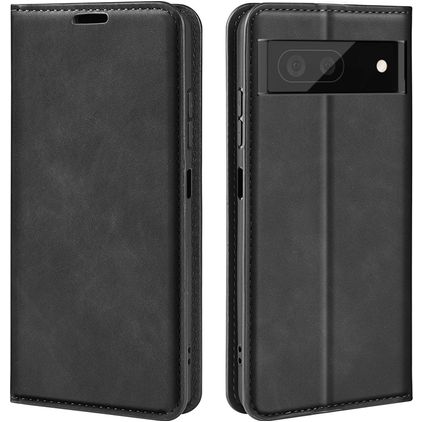 Mobigear Retro Slim Google Pixel 7 Hülle Klapphülle Geldbörse - Schwarz