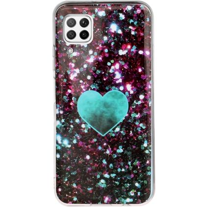 Mobigear Design Huawei P40 Lite Hülle Flexibles TPU Backcover - Green Love