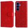 Mobigear Sunflower Samsung Galaxy S26 Plus Hülle Klapphülle Geldbörse - Rot