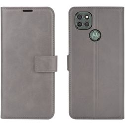 Mobigear Wallet Motorola Moto G9 Power Hülle Klapphülle Geldbörse - Grau