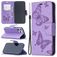 Mobigear Butterfly iPhone 12 Pro Hülle Klapphülle Geldbörse - Lila