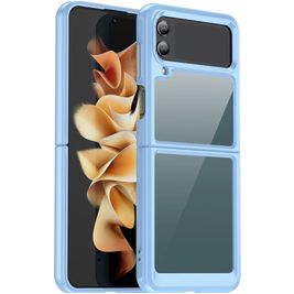 Mobigear Crystal Samsung Galaxy Z Flip 4 Hülle Hardcase Backcover - Transparent / Blau Mobigear Crystal Samsung Galaxy Z Flip 4 Hülle Hardcase Backcover - Transparent / Blau