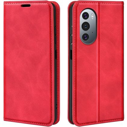 Mobigear Retro Slim Motorola Edge X30 Hülle Klapphülle Geldbörse - Rot