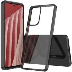 Mobigear Crystal Samsung Galaxy A73 Hülle Hardcase Backcover - Transparent / Schwarz