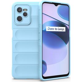 Mobigear Bumpy Realme C35 Hülle Flexibles TPU Backcover - Blau