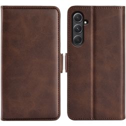 Mobigear Slim Magnet Samsung Galaxy A55 Hülle Klapphülle Geldbörse - Braun