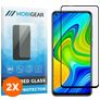 Mobigear Premium Xiaomi Redmi Note 9 Panzerglas Gehärtetes Glas Displayschutz - Hüllenfreundlich - Schwarz (2er Pack)