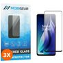 Mobigear Premium OPPO A79 Panzerglas Gehärtetes Glas Displayschutz - Hüllenfreundlich - Schwarz (3er Pack)