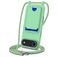 Mobigear Lanyard Card iPhone Air Silikon Handykette mit Kartenhalter - Grün