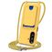 Mobigear Lanyard Card Samsung Galaxy A37 Silikon Handykette mit Kartenhalter - Gelb
