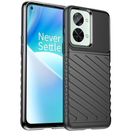 Mobigear Groove OnePlus Nord 2T 5G Hülle Flexibles TPU Backcover - Schwarz