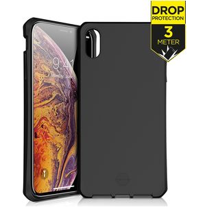 ITSkins SpectrumSolid iPhone XS Max Hülle Flexibles TPU Backcover Stoßfest - Plain Black