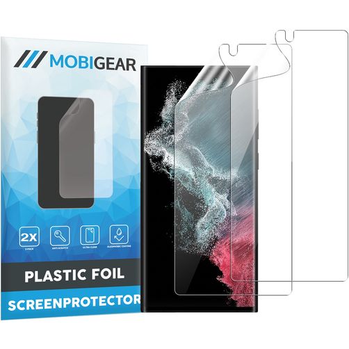 Mobigear Samsung Galaxy S22 Ultra Displayschutz Schutzfolie - Hüllenfreundlich (2er Pack)