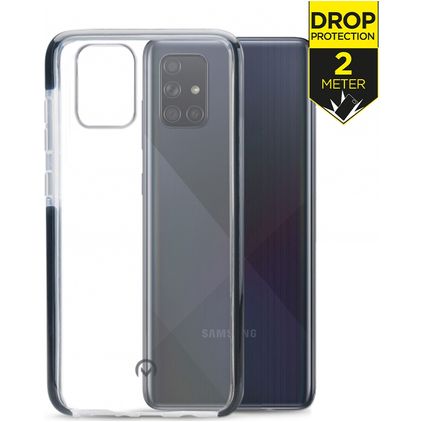 Mobilize Shatterproof Samsung Galaxy A71 Hülle Hardcase Backcover Stoßfest - Transparent / Schwarz