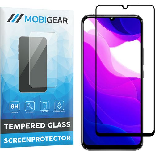 Mobigear Premium Xiaomi Mi 10 Lite Panzerglas Displayschutz - Hüllenfreundlich - Schwarz