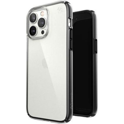 Speck Presidio Perfect Clear Geo iPhone 14 Pro Max Hülle Hardcase Backcover Stoßfest - Transparent / Schwarz