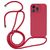 Mobigear Lanyard iPhone 14 Pro Silikon Handykette - Weinrot