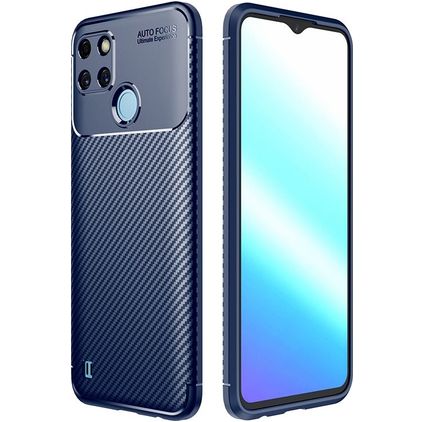 Mobigear Racing Realme C21Y Hülle Flexibles TPU Backcover - Blau