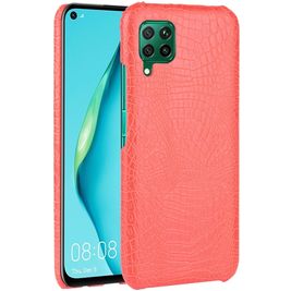 Mobigear Croco Huawei P40 Lite Hülle Hardcase Backcover - Rot