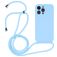 Mobigear Lanyard iPhone 14 Pro Max Silikon Handykette - Babyblau