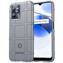 Mobigear Rugged Shield Realme C35 Hülle Flexibles TPU Backcover Stoßfest - Grau