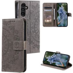 Mobigear Mandala Samsung Galaxy S25 FE Klapphülle Portemonnaie - Grau