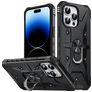 Mobigear Armor Ring iPhone 14 Pro Hülle Hardcase Backcover Stoßfest mit Ringhalter - Schwarz