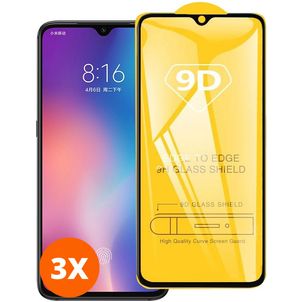 Mobigear Premium Xiaomi Redmi Note 8 Panzerglas Gehärtetes Glas Displayschutz - Hüllenfreundlich - Schwarz (3er Pack)