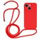 Mobigear Lanyard iPhone 14 Plus Silikon Handykette - Rot