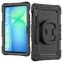 Mobilize Rotating Defender Samsung Galaxy Tab S10 FE Plus Hülle Kunststoff,Silikon Backcover + Schulterträger + Ständer - Schwarz