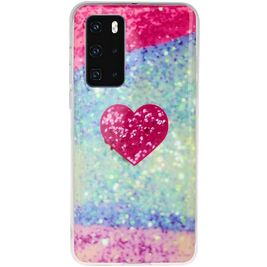 Mobigear Design Huawei P40 Hülle Flexibles TPU Backcover - Herzen