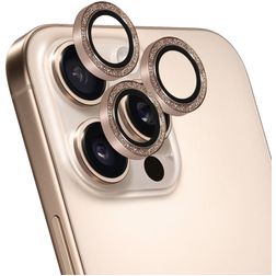 Mobiparts Camera Lens iPhone 16 Pro Max Aluminum Kameralinsen Schutz - Hüllenfreundlich - Roségold