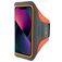 Mobiparts Comfort Fit Handyhalterung Joggen iPhone 13 Mini Sporthülle Neopren Sportarmband - Neon Orange