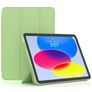 Mobigear Tri-Fold Gel iPad 10 (2022) Hülle TPU,Kunstleder Klapphülle - Grün