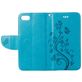 Mobigear Flowers iPhone SE (2020) Hülle Klapphülle Geldbörse - Blau