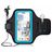 Mobigear Go Active Handyhalterung Joggen POCO M6 Pro Sporthülle Neopren Sportarmband - Blau