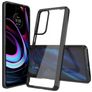 Mobigear Crystal Motorola Edge (2021) Hülle Hardcase Backcover - Transparent / Schwarz
