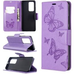 Mobigear Butterfly Huawei P40 Pro Hülle Klapphülle Geldbörse - Lila