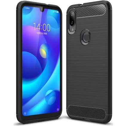 Mobigear Brushed Slim Xiaomi Mi Play Hülle Flexibles TPU Backcover - Schwarz