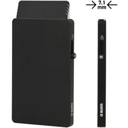 Valenta Cardprotector Aluminium Kartenetui - 5 Karten - MagSafe Kompatibel - Schwarz