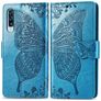 Mobigear Butterfly Samsung Galaxy A70 Hülle Klapphülle Geldbörse - Blau
